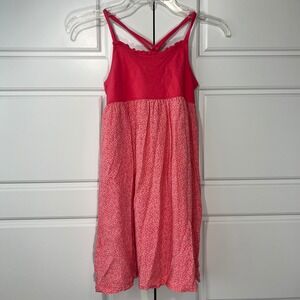 Gap Girls' Dress Red Floral Print Sleeveless Casual‎ Summer Cute Dress